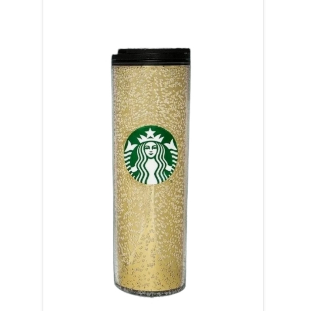 STARBUCKS Holiday Gold Bubble Travel Mug